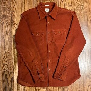 J. Crew Corduroy Shirt Burnt Orange Size L